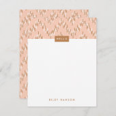 Dashing Boho Ikat Zig Zag Stationery - Orange (Vorne/Hinten)