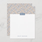 Dashing Boho Ikat Zig Zag Stationery - Taupe (Vorne/Hinten)