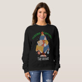 Dashing Books Christmas Xmas Holiday Love Reading Sweatshirt (Vorne ganz)