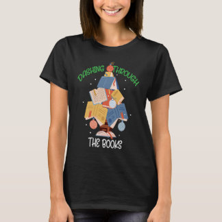 Dashing Books Christmas Xmas Holiday Love Reading T-Shirt