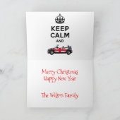 Dashing Convertible & Union Jack Feiertagskarte (Innenseite)