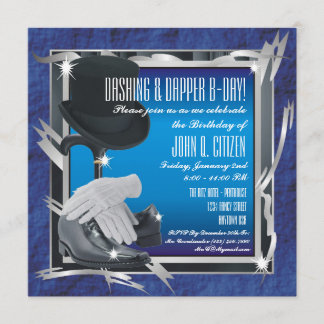 Dashing Custom 5.25 X 5.25 Einladungen - Blau