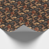Dashing-Dackeln - nahtloses Muster Geschenkpapier (Ecke)