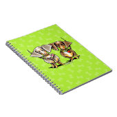 Dashing Dappled-Dackeln Notizblock (Rechte Seite)