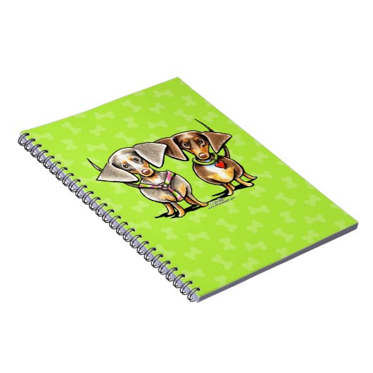 Dashing Dappled-Dackeln Notizblock (Rechte Seite)