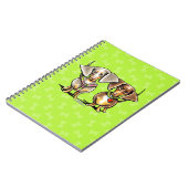 Dashing Dappled-Dackeln Notizblock (Linke Seite)