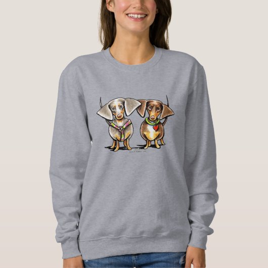 Dashing Dappled-Dackeln Sweatshirt (Vorderseite)