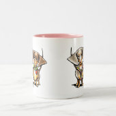 Dashing Dappled-Dackeln Zweifarbige Tasse (Mittel)