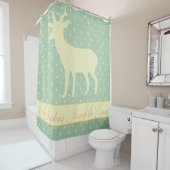 Dashing Deer Duschvorhang - Blue Green Polka Dot (Beispiel)