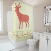 Dashing Deer Shotain - Cream Polka Dot Duschvorhang (Beispiel)