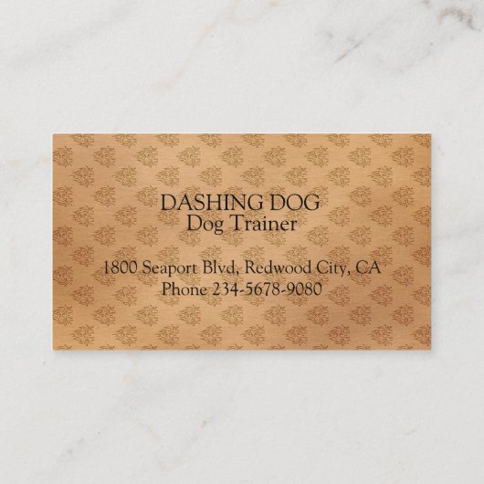 Dashing Dog Visitenkarte (Rückseite)
