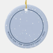 Dashing durch das Schnee-Winter-Foto Keramik Ornament (Hinten)