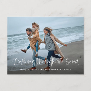 Dashing durch den Sand   Foto Coastal Beach Feiertagspostkarte