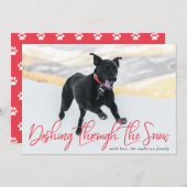 Dashing durch den Schnee | Ferienhauskarte Feiertagskarte (Vorne/Hinten)