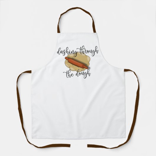 Dashing durch den Teig | Weihnachtsbacken Spaß Schürze (Vorderseite)