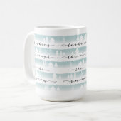 Dashing durch die schneebewaldeten Streifen Kaffeetasse (Vorderseite Links)