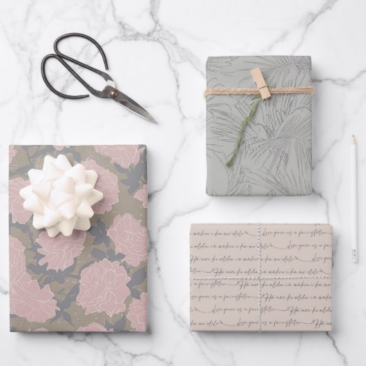 Dashing Groom-Set A, Tropisch-romanische Geschenkw Geschenkpapier Set (Vorderseite)