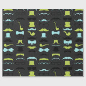 Dashing Little Man Mustache Party Geschenkpapier (Flach)