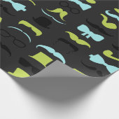 Dashing Little Man Mustache Party Geschenkpapier (Ecke)