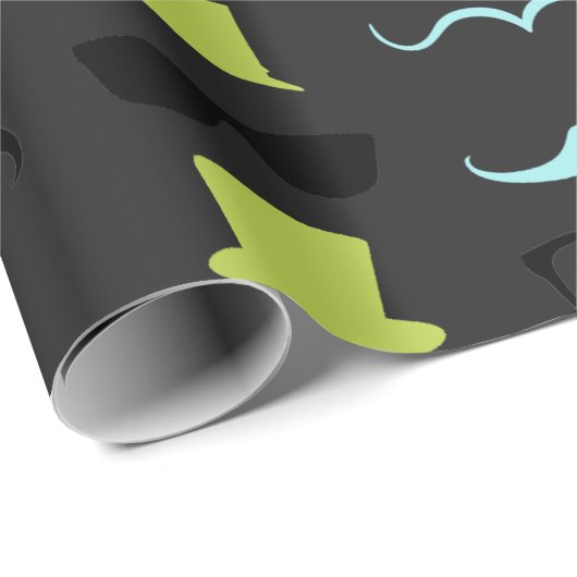 Dashing Little Man Mustache Party Geschenkpapier (Rolleneckpunkt)