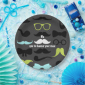 Dashing Little Man Mustache Party Pappteller (Party)