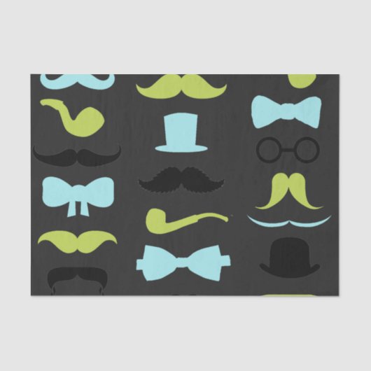 Dashing Little Man Mustache Party Seidenpapier (Vorderseite)