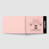 Dashing Pink Pig Niedlich Chinesisch Neujahr 2019 Gästebuch (Voll)