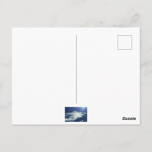 Dashing Rainbow Cloud Postkarte (Rückseite)