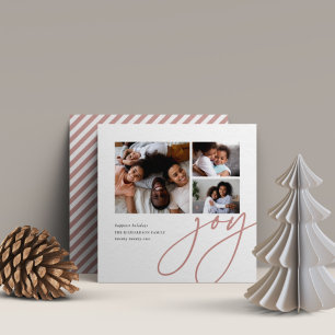 Dashing Script 3 Foto Collage Ferienkarte Feiertagskarte