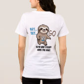 Dashing Sloth Art - Ein langsames und stabiles Ren Tri-Blend Shirt (Rückseite)