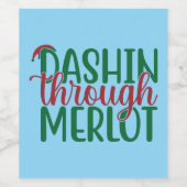 Dashing Through Merlot Weinetikett (Einzelnes Label)