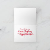 Dashing Through Snow Horse Sleigh Frohe Weihnachte Dankeskarte (Innenseite)