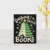 Dashing Through The Books Christmas Book Lovers Me Karte (Gelbe Blume)