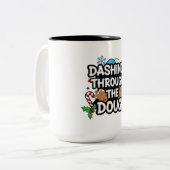 Dashing Through the Dough Christmas Zweifarbige Tasse (Vorderseite Links)