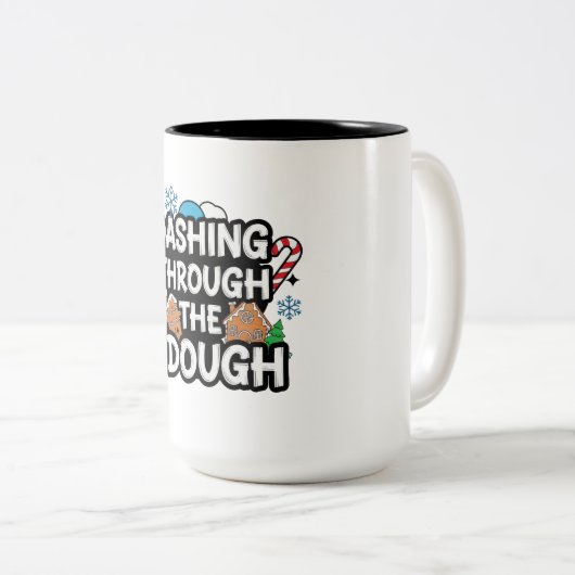 Dashing Through the Dough Christmas Zweifarbige Tasse (VorderseiteRechts)