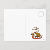 Dashing through the snow Christmas postcard Feiertagspostkarte (Rückseite)