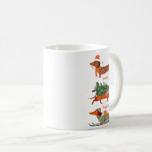 Dashing Through The Snow Christmas Wiener Dog Holi Kaffeetasse (VorderseiteRechts)