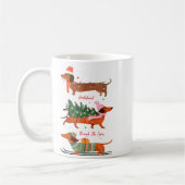Dashing Through The Snow Christmas Wiener Dog Holi Kaffeetasse (Links)