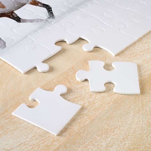 Dashing Through the Snow - Drei Pferde Puzzle (Seite)