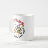 Dashing Through the Snow Funny Dachshund Dog Xmas Kaffeetasse (Vorderseite Links)