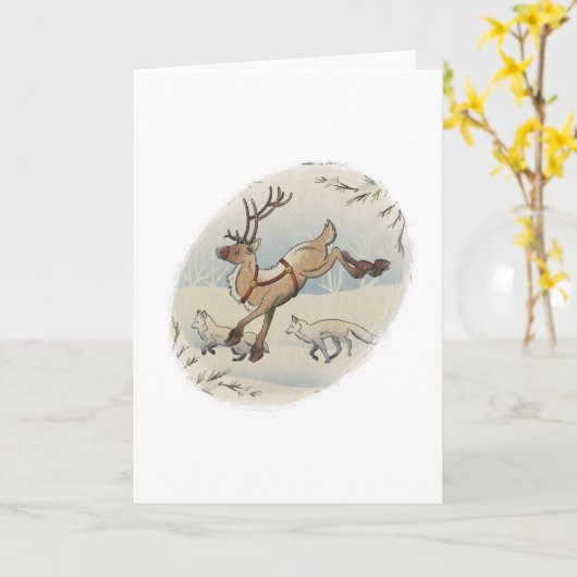 Dashing Through the Snow Karte (Gelbe Blume)