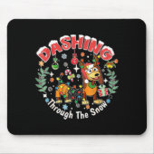 Dashing Through The Snow Slink Dog Christmas Mousepad (Vorne)