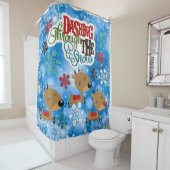 Dashing wirft den Schnee Duschvorhang (Beispiel)