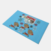 Dashing wirft den Schnee Fußmatte (Schrägansicht)