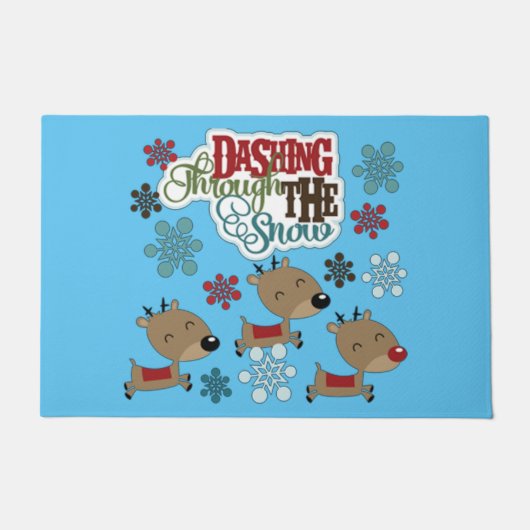 Dashing wirft den Schnee Fußmatte (Vorderseite)