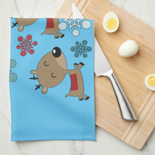 Dashing wirft den Schnee Geschirrtuch (Viertel Falte)