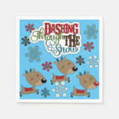 Dashing wirft den Schnee Serviette (Vorderseite)