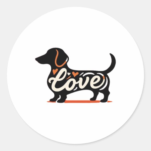 Dashounds Paw-sitive Liebe Sticker (Vorderseite)