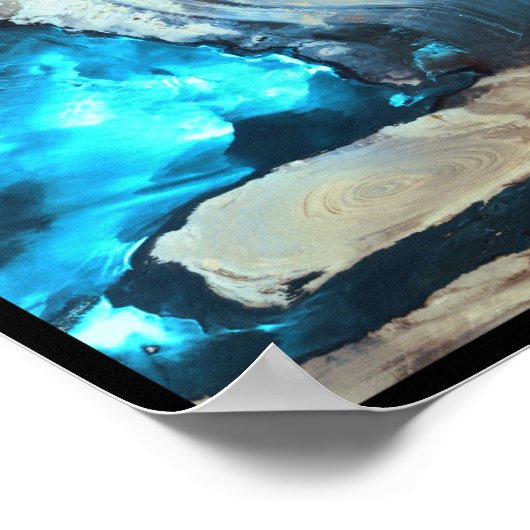 Dasht-e Kevir Great Salt Wüste Iran Poster (Ecke)