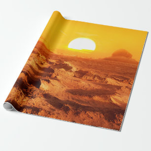 Dasht-e Lut Deser - der heißeste Ort der Welt. Su Geschenkpapier